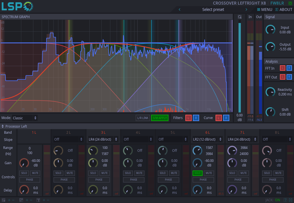 Frequenzweiche LeftRight x8