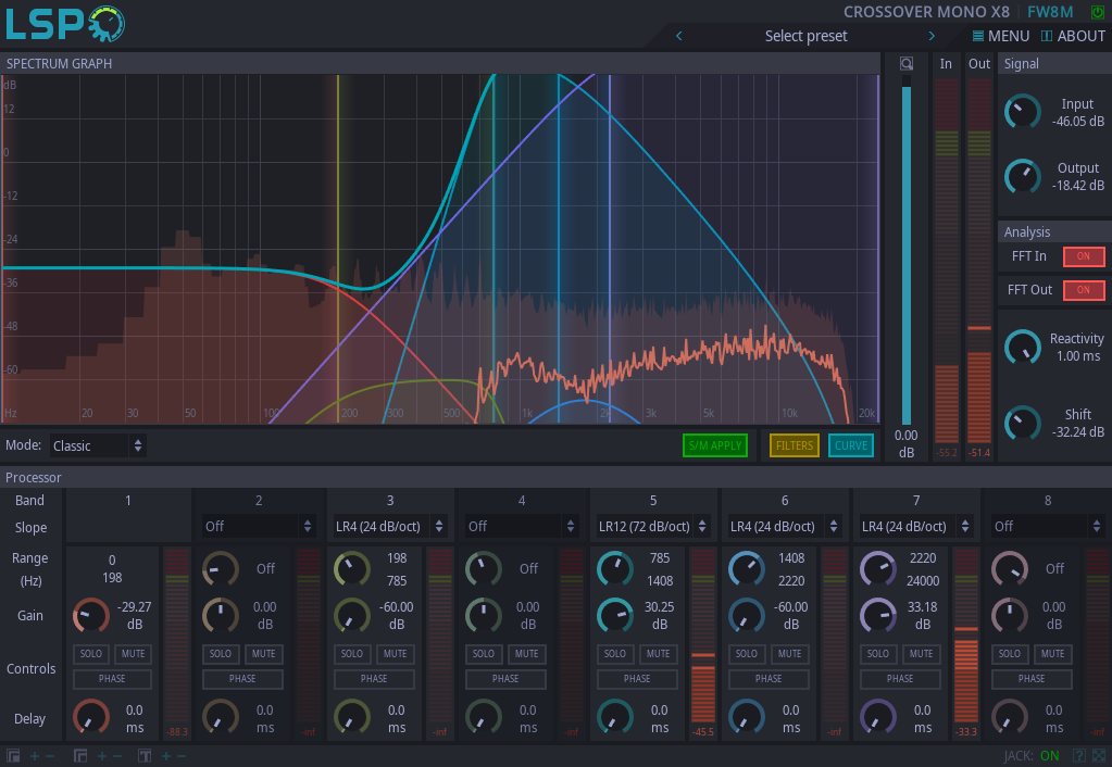 Frequenzweiche Mono x8