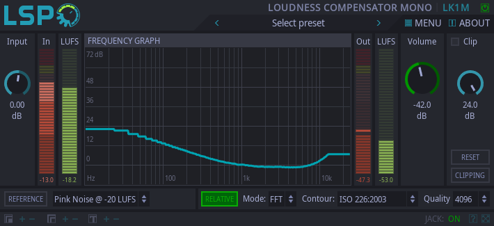 Lautstärke Kompensator Mono