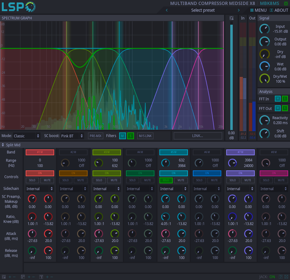Multi-band Kompressor MidSide x8