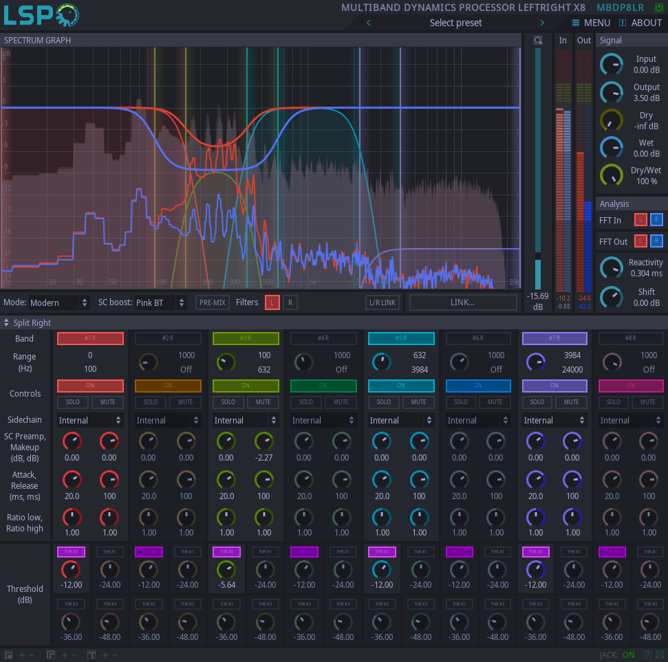 Multi-band Dynamikprozessor LeftRight x8