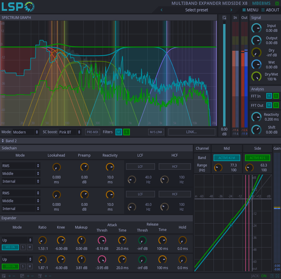 Multi-band Expander MidSide x8