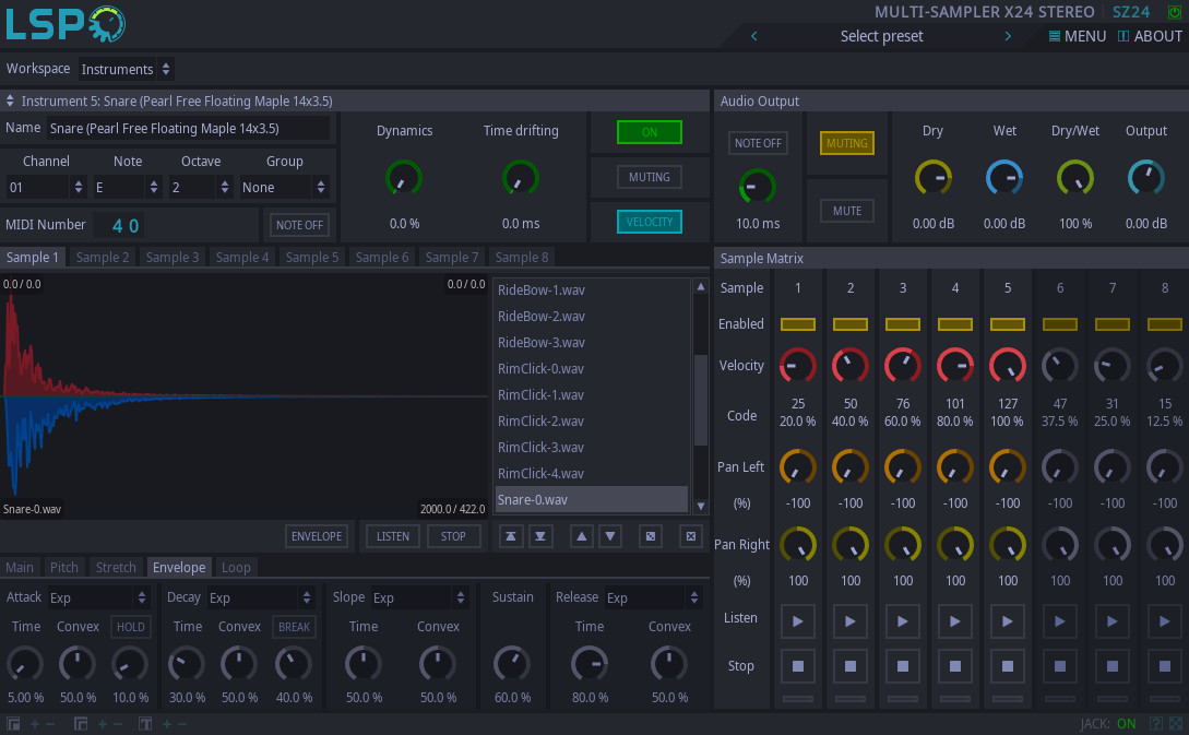 Schlagzeug x24 Stereo