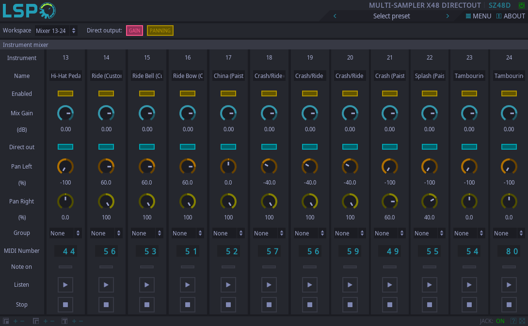 Schlagzeug x48 Direktausgabe
