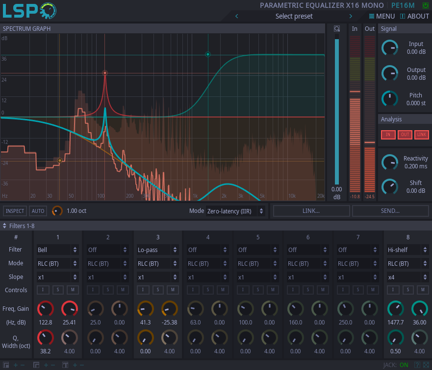 Parametrischer Entzerrer x16 Mono