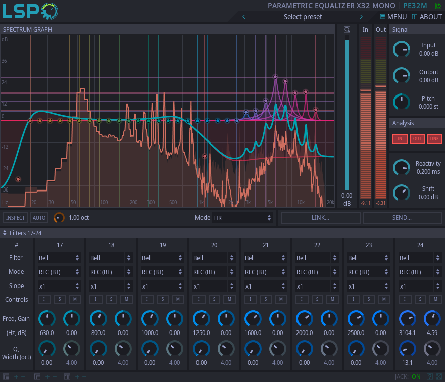 Parametrischer Entzerrer x32 Mono