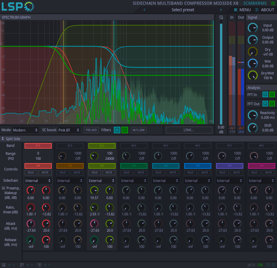 Sidechain Multi-band Kompressor MidSide x8